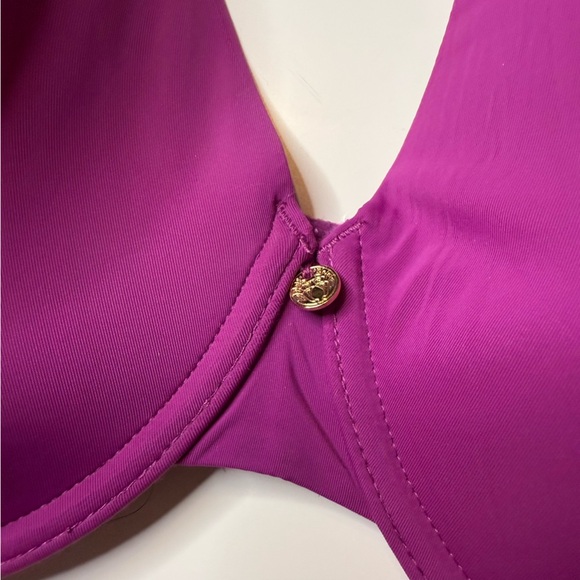 Natori Purple Underwire Bra with Lace Straps size 36 DDD GUC - Picture 2 of 6